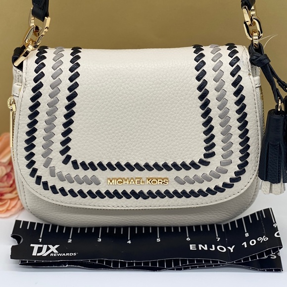 MICHAEL KORS BEDFORD SM FLAP XBODY LT CREAM MULTI - Picture 2 of 16